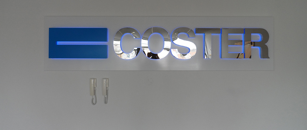 Coster Internal Stainless Steel Sign