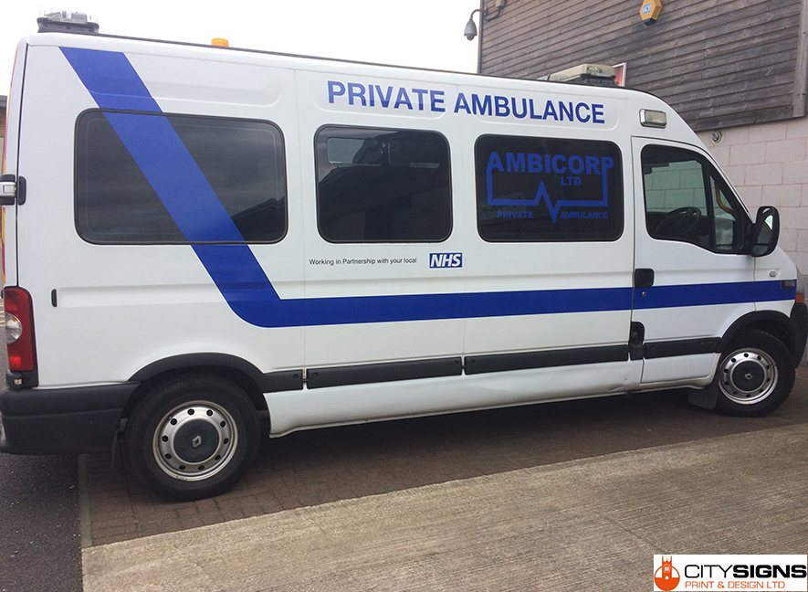 private-ambulance-signwritten